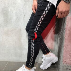 Men's ribbon jeans