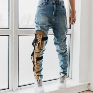 Tooling distressed jeans